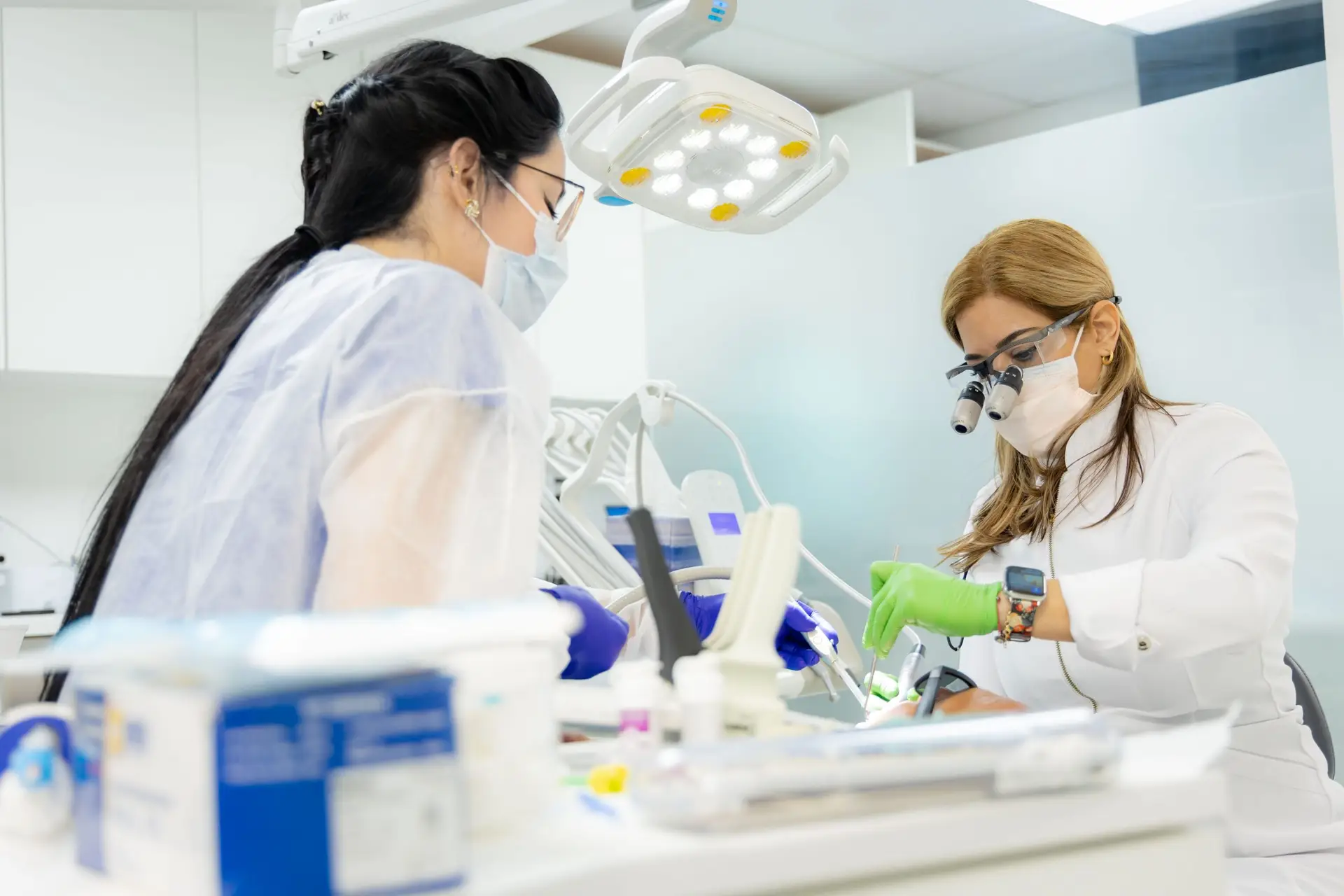 Treatment room prepared for root canal