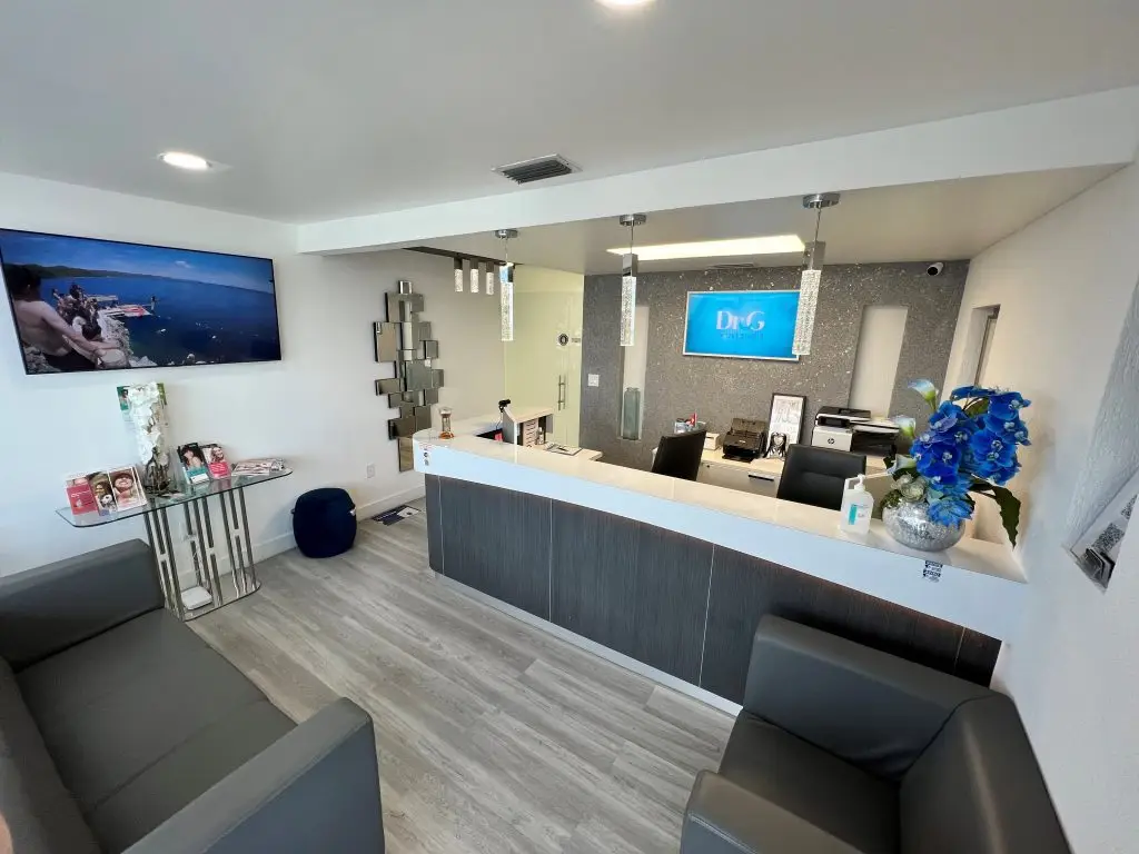 Front office at Dr G Dental Studio, Miami