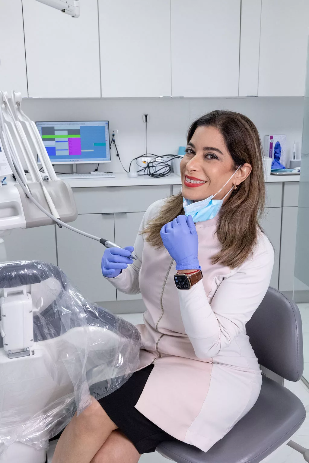 Dr. Yordanka Gonzalez, DMD, in the treatment room at Dr. G Dental Studio in Miami